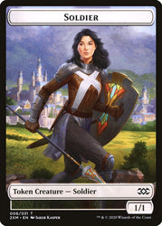 Beast // Soldier Double-Sided Token [Double Masters Tokens] Magic: The Gathering