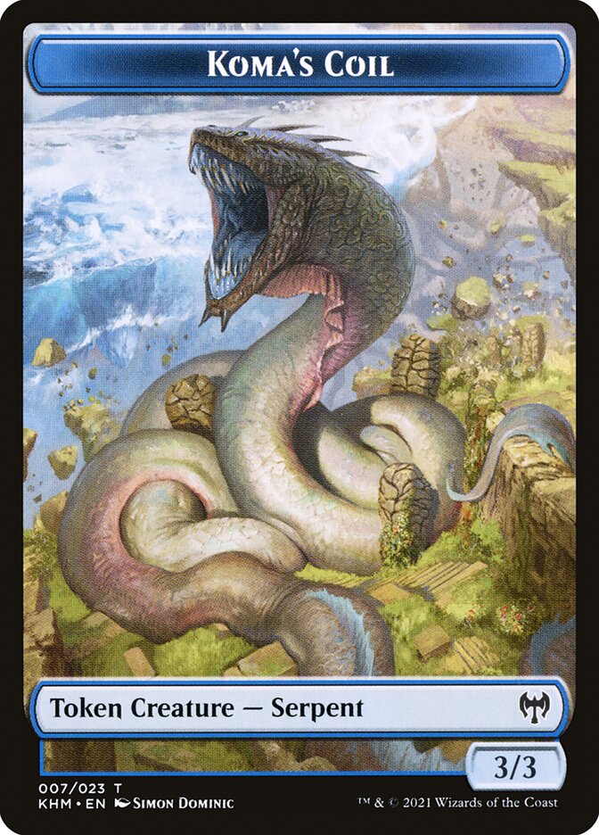 Dwarf Berserker // Koma's Coil Double-Sided Token [Kaldheim Tokens] Magic: The Gathering