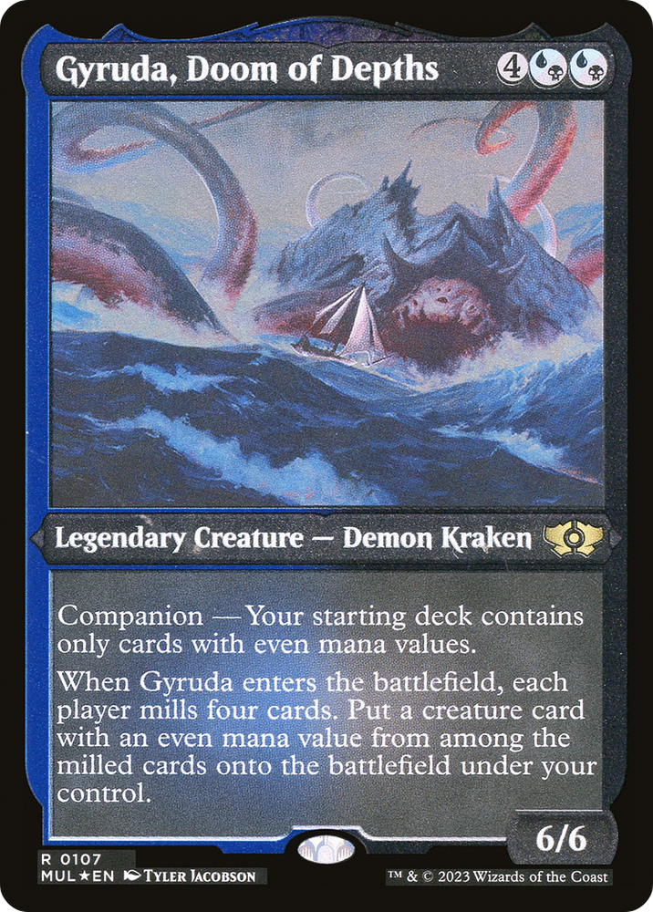 Gyruda, Doom of Depths (Foil Etched) [Multiverse Legends] Magic: The Gathering