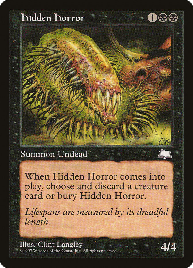 Hidden Horror [Weatherlight] Magic: The Gathering