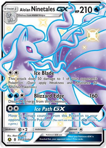Alolan Ninetales GX (SV53/SV94) [Sun & Moon: Hidden Fates - Shiny Vault] Pokémon