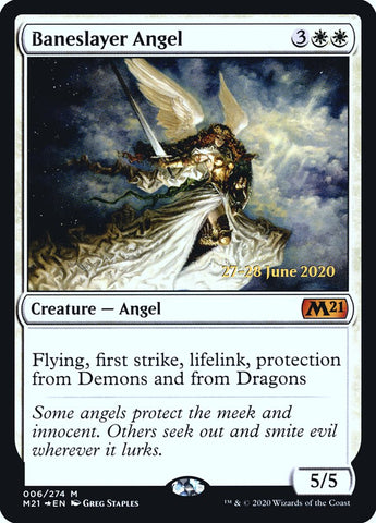 Baneslayer Angel [Core Set 2021 Prerelease Promos] Magic: The Gathering