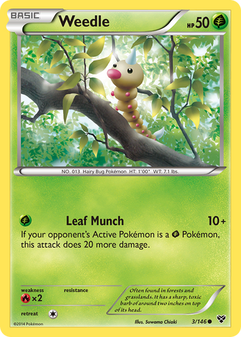 Weedle (3/146) [XY: Base Set] Pokémon