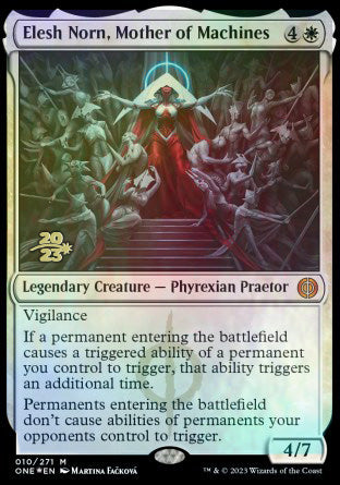 Elesh Norn, Mother of Machines [Phyrexia: All Will Be One Prerelease Promos] Magic: The Gathering