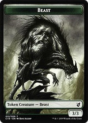Beast (013) // Wurm Double-Sided Token [Commander 2019 Tokens] Magic: The Gathering