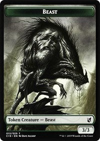 Beast (013) // Wurm Double-Sided Token [Commander 2019 Tokens] Magic: The Gathering