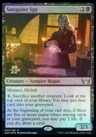 Sanguine Spy [Streets of New Capenna Prerelease Promos] Magic: The Gathering