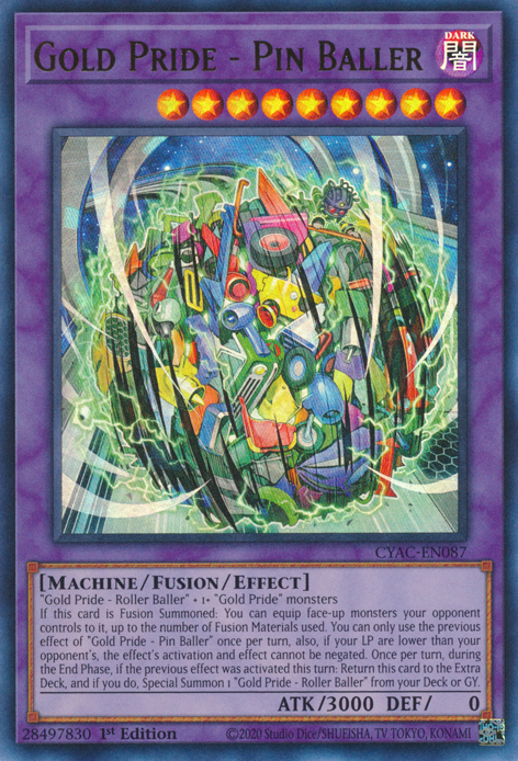 Gold Pride - Pin Baller [CYAC-EN087] Ultra Rare Yu-Gi-Oh!