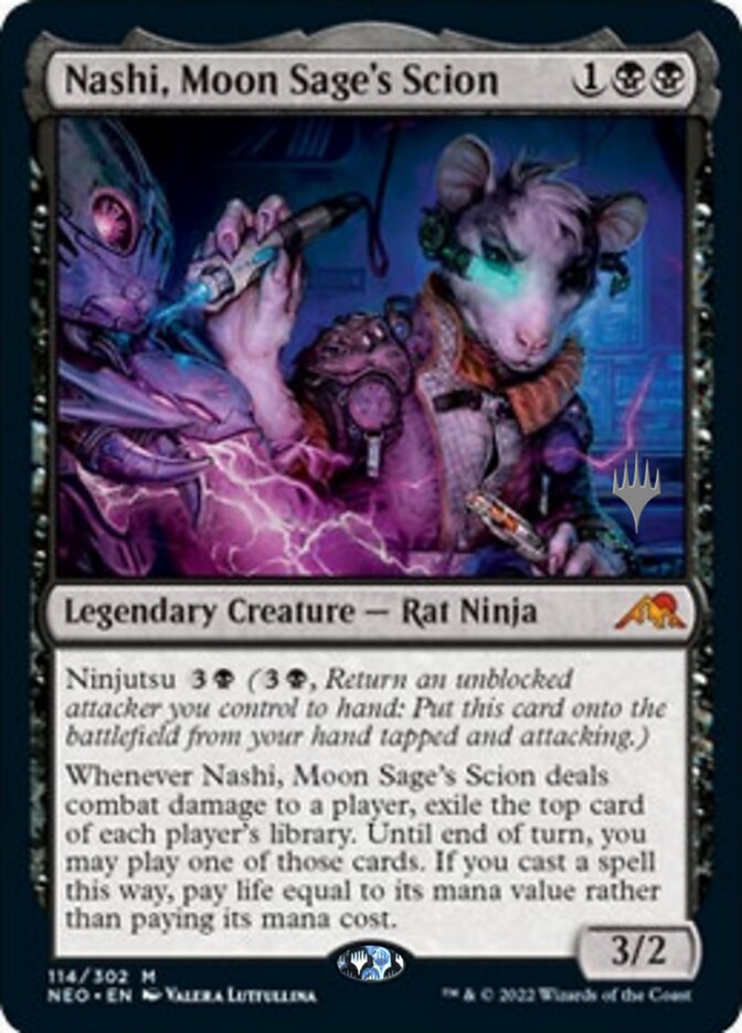 Nashi, Moon Sage's Scion (Promo Pack) [Kamigawa: Neon Dynasty Promos] Magic: The Gathering