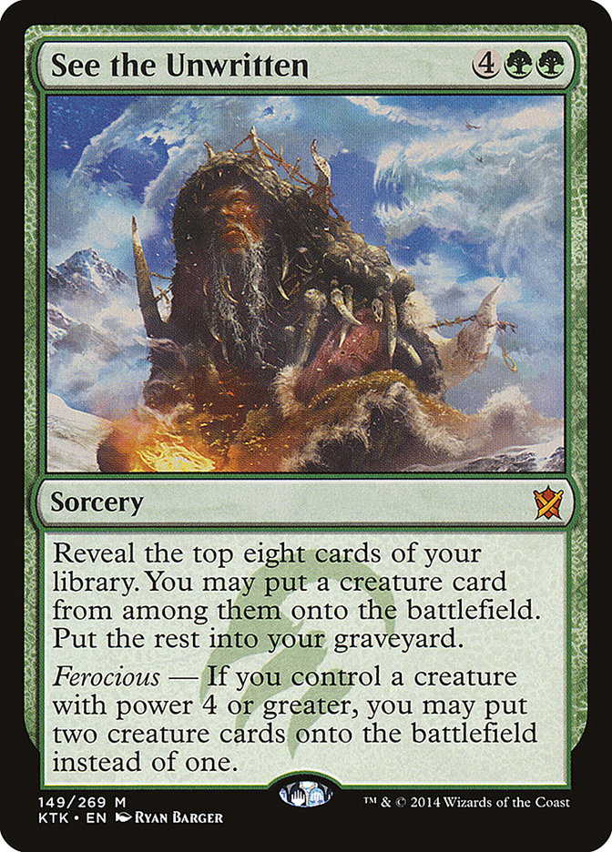 See the Unwritten [Khans of Tarkir] Magic: The Gathering