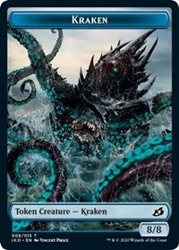 Kraken // Human Soldier (005) Double-Sided Token [Ikoria: Lair of Behemoths Tokens] Magic: The Gathering