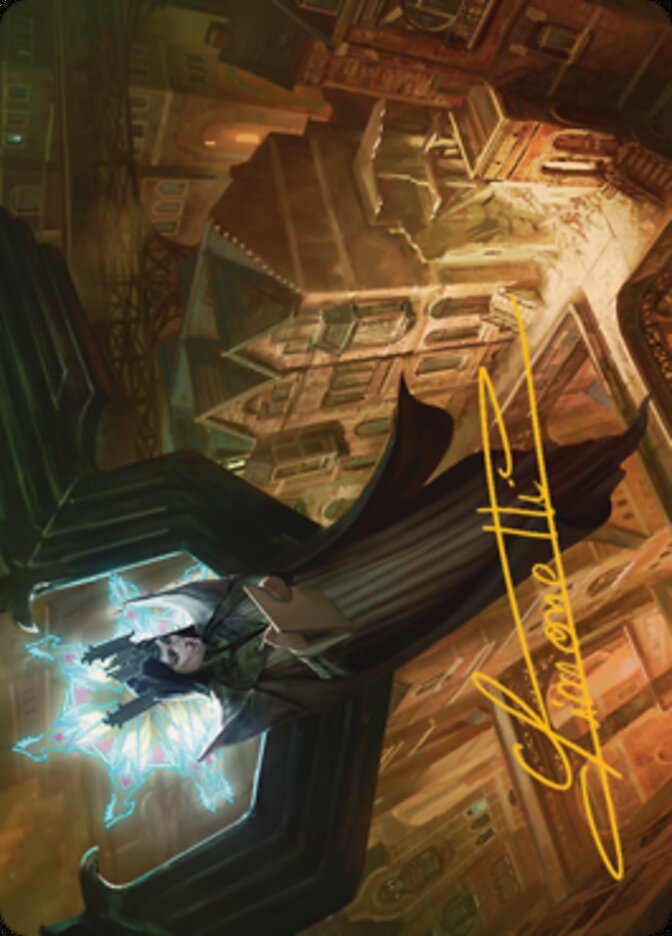 Angelic Sleuth Art Card (Gold-Stamped Signature) [Streets of New Capenna Art Series] Magic: The Gathering