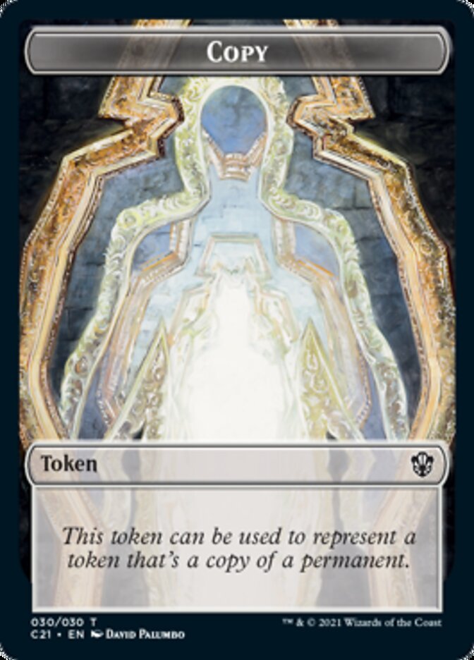Copy // Fractal Double-Sided Token [Commander 2021 Tokens] Magic: The Gathering