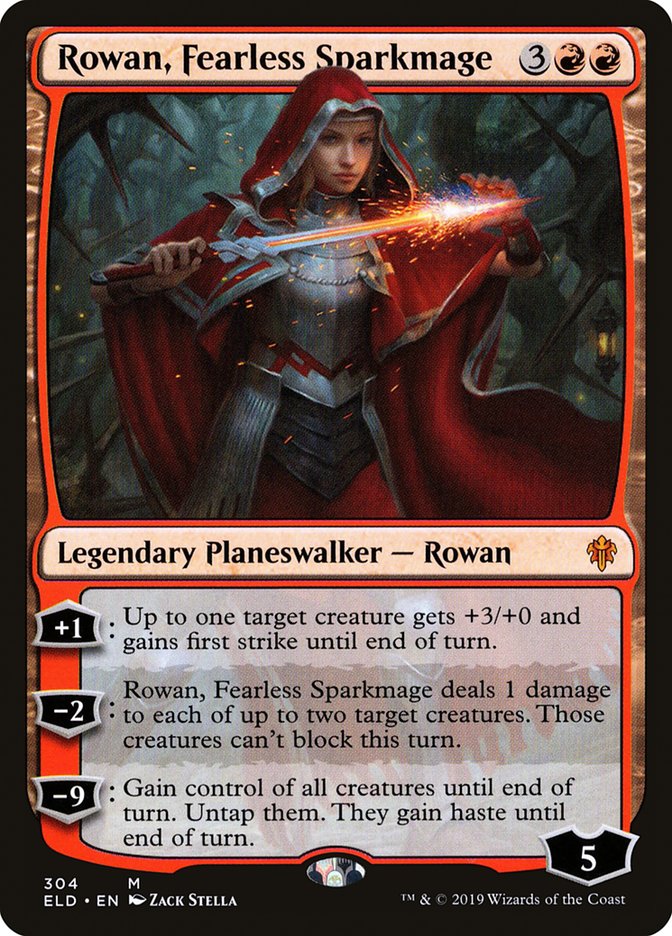 Rowan, Fearless Sparkmage [Throne of Eldraine] Magic: The Gathering