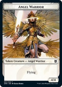 Angel Warrior // Insect Double-Sided Token [Zendikar Rising Tokens] Magic: The Gathering