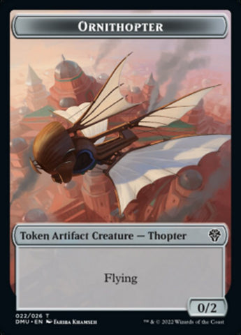 Bird (002) // Ornithopter Double-Sided Token [Dominaria United Tokens] Magic: The Gathering
