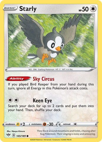 Starly (145/189) [Sword & Shield: Darkness Ablaze] Pokémon