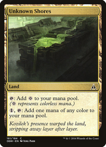 Unknown Shores [Oath of the Gatewatch] Magic: The Gathering