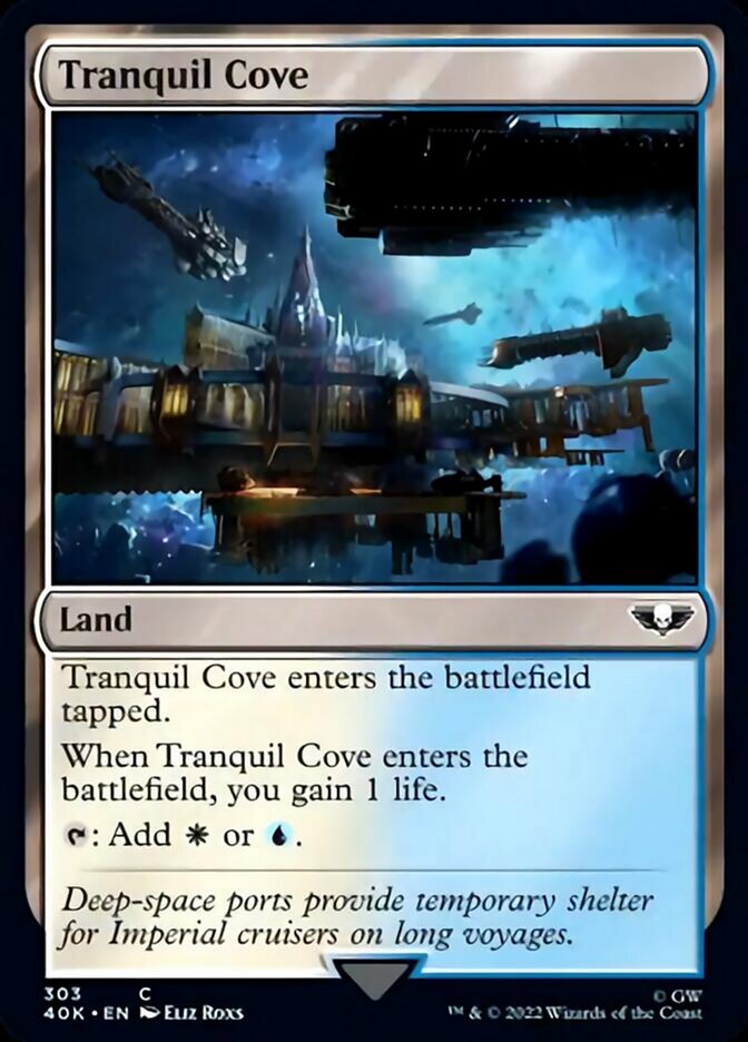 Tranquil Cove (Surge Foil) [Warhammer 40,000] Magic: The Gathering