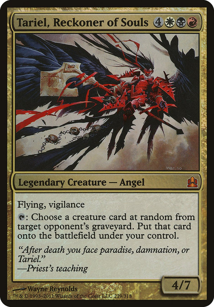 Tariel, Reckoner of Souls (Oversized) [Commander 2011 Oversized] Magic: The Gathering