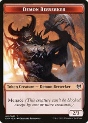 Treasure // Demon Berserker Double-Sided Token [Kaldheim Tokens] Magic: The Gathering
