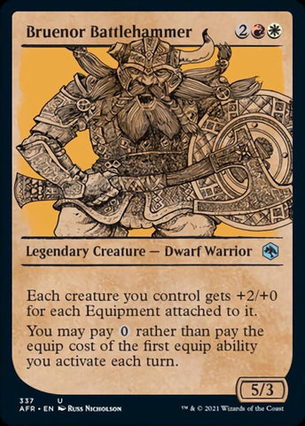 Bruenor Battlehammer (Showcase) [Dungeons & Dragons: Adventures in the Forgotten Realms] Magic: The Gathering
