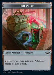 Treasure (015) // Angel Double-Sided Token [Streets of New Capenna Tokens] Magic: The Gathering