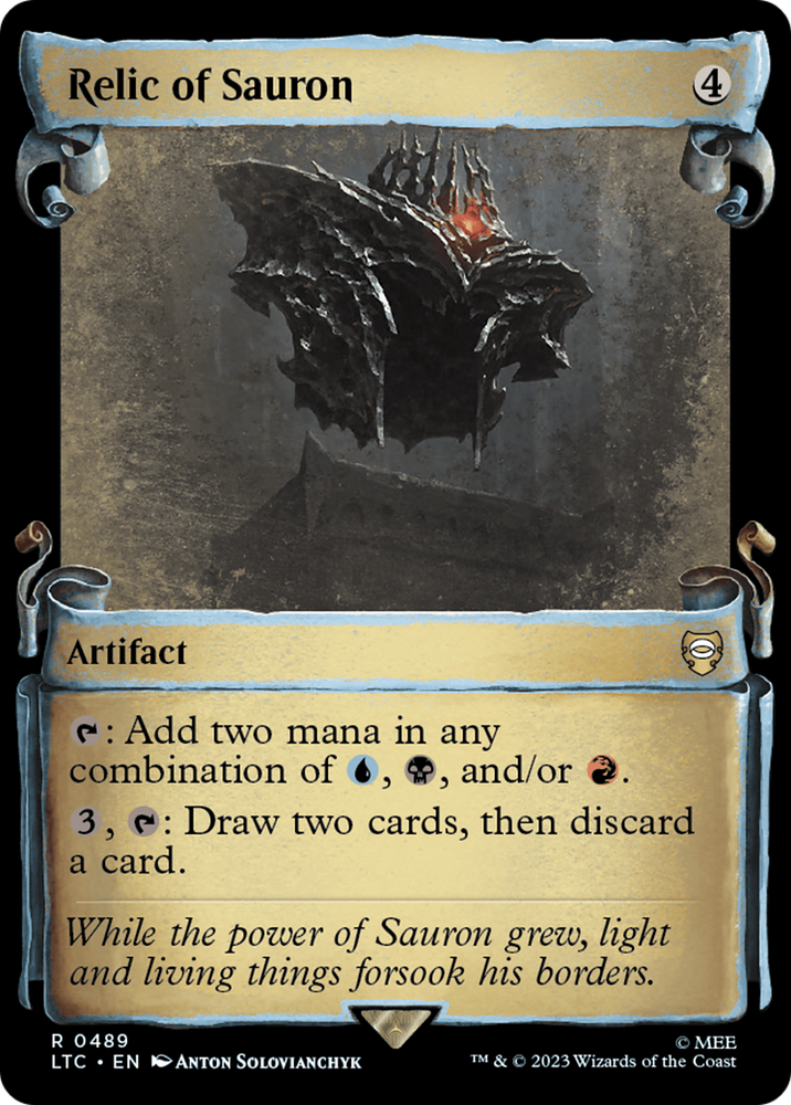 Relic of Sauron [The Lord of the Rings: Tales of Middle-Earth Commander Showcase Scrolls] Magic: The Gathering