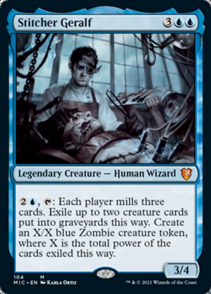 Stitcher Geralf [Innistrad: Midnight Hunt Commander] Magic: The Gathering