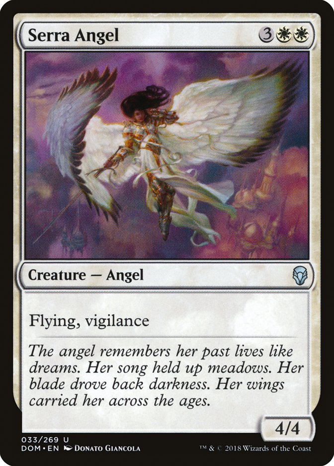 Serra Angel [Dominaria] Magic: The Gathering