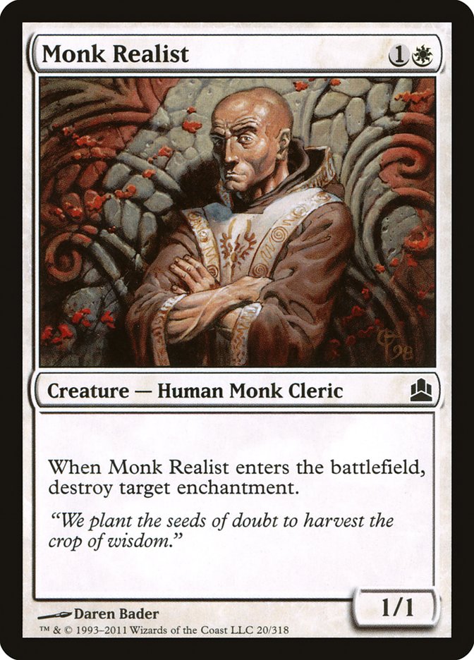 Monk Realist [Commander 2011] Magic: The Gathering