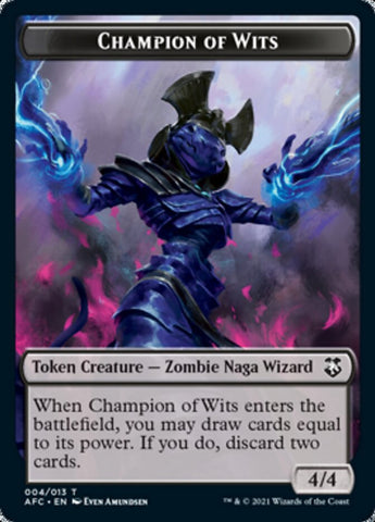 Champion of Wits // Illusion Double-Sided Token [Dungeons & Dragons: Adventures in the Forgotten Realms Commander Tokens] Magic: The Gathering