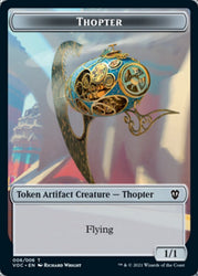 Spirit (003) // Thopter Double-Sided Token [Innistrad: Crimson Vow Commander Tokens] Magic: The Gathering