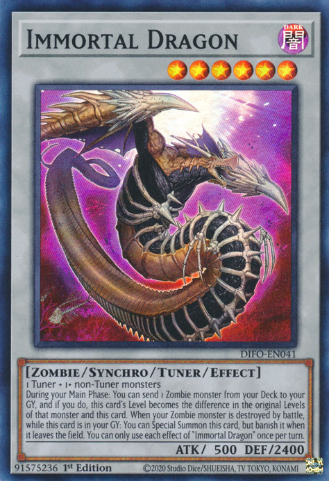 Immortal Dragon [DIFO-EN041] Super Rare Yu-Gi-Oh!