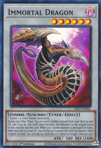 Immortal Dragon [DIFO-EN041] Super Rare Yu-Gi-Oh!