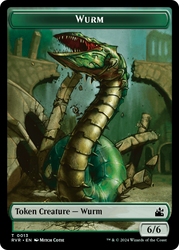 Elf Knight // Wurm Double-Sided Token [Ravnica Remastered Tokens] Magic: The Gathering