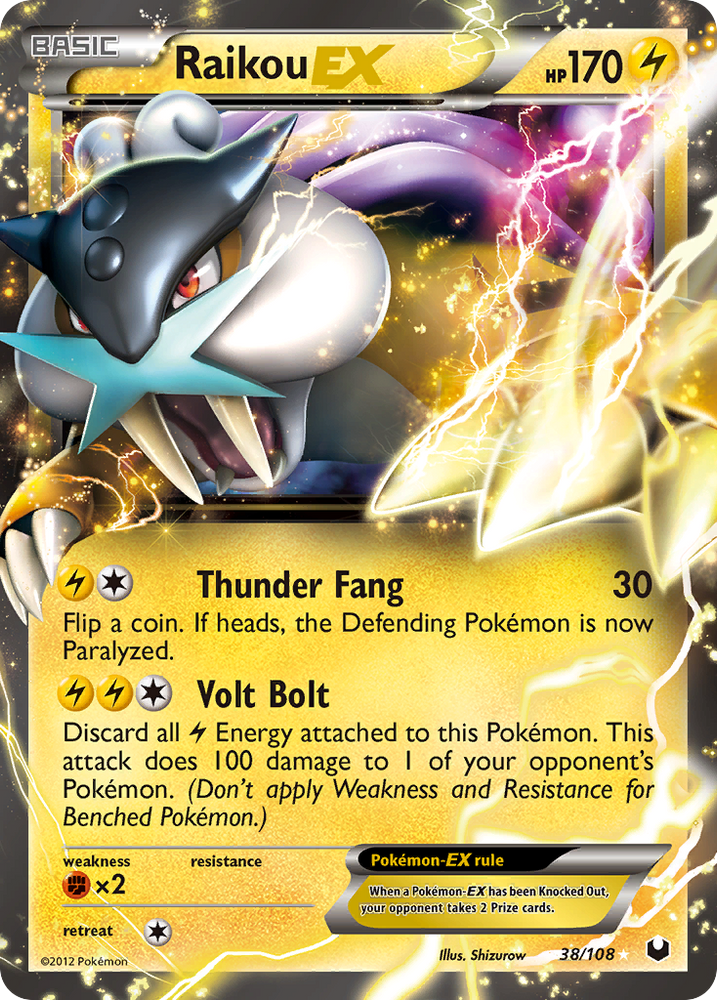Raikou EX (38/108) [Black & White: Dark Explorers] Pokémon