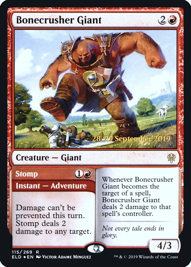 Bonecrusher Giant // Stomp [Throne of Eldraine Prerelease Promos] Magic: The Gathering