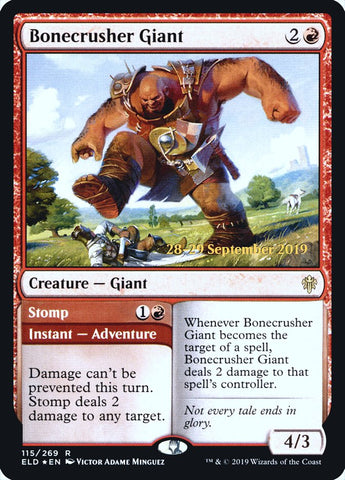 Bonecrusher Giant // Stomp [Throne of Eldraine Prerelease Promos] Magic: The Gathering