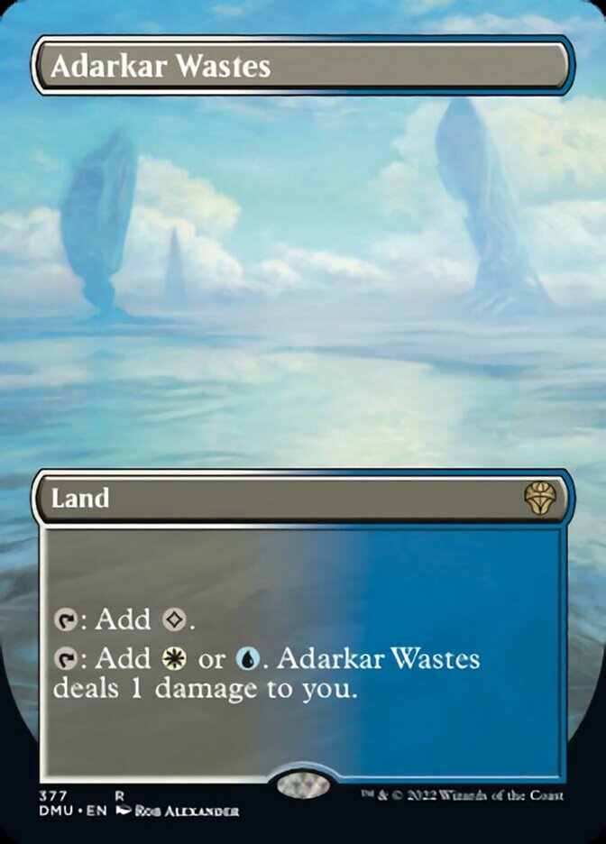 Adarkar Wastes (Borderless Alternate Art) [Dominaria United] Magic: The Gathering