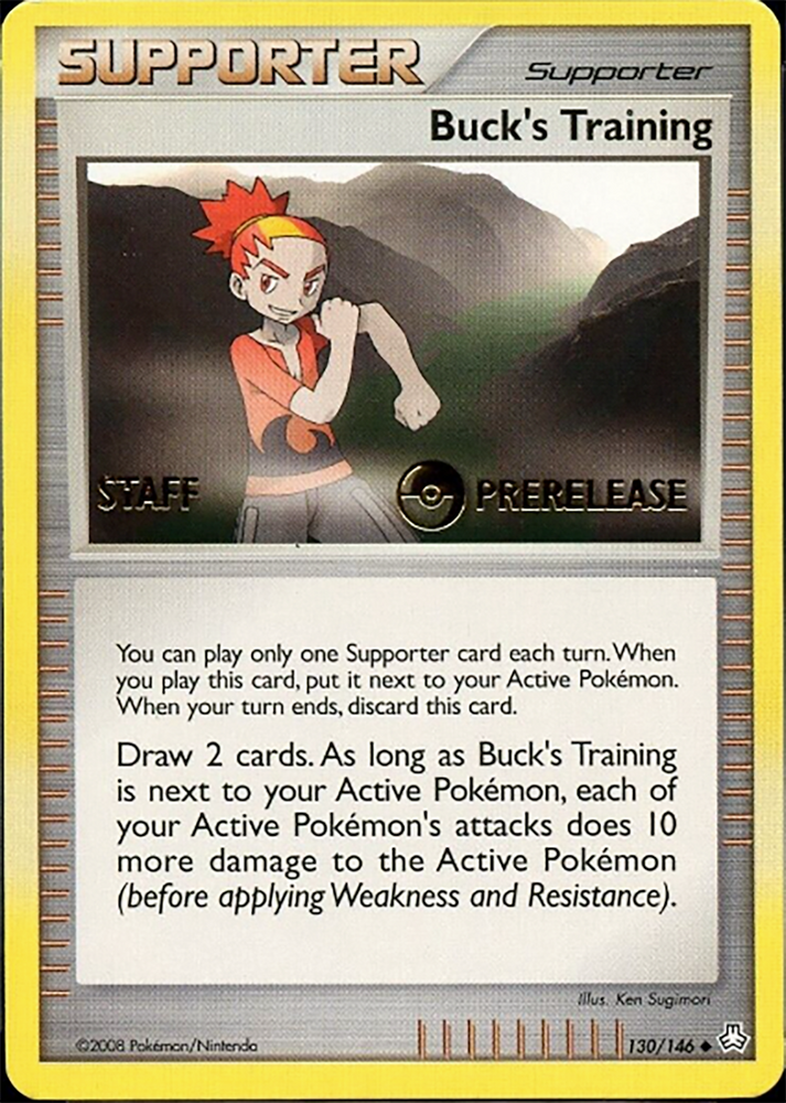 Buck's Training (130/146) (Staff Prerelease Promo) [Diamond & Pearl: Legends Awakened] Pokémon