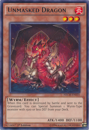 Unmasked Dragon [NECH-EN035] Rare Yu-Gi-Oh!