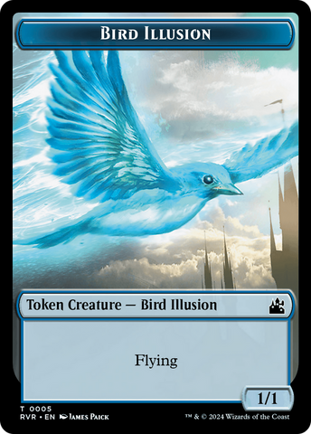 Bird // Bird Illusion Double-Sided Token [Ravnica Remastered Tokens] Magic: The Gathering