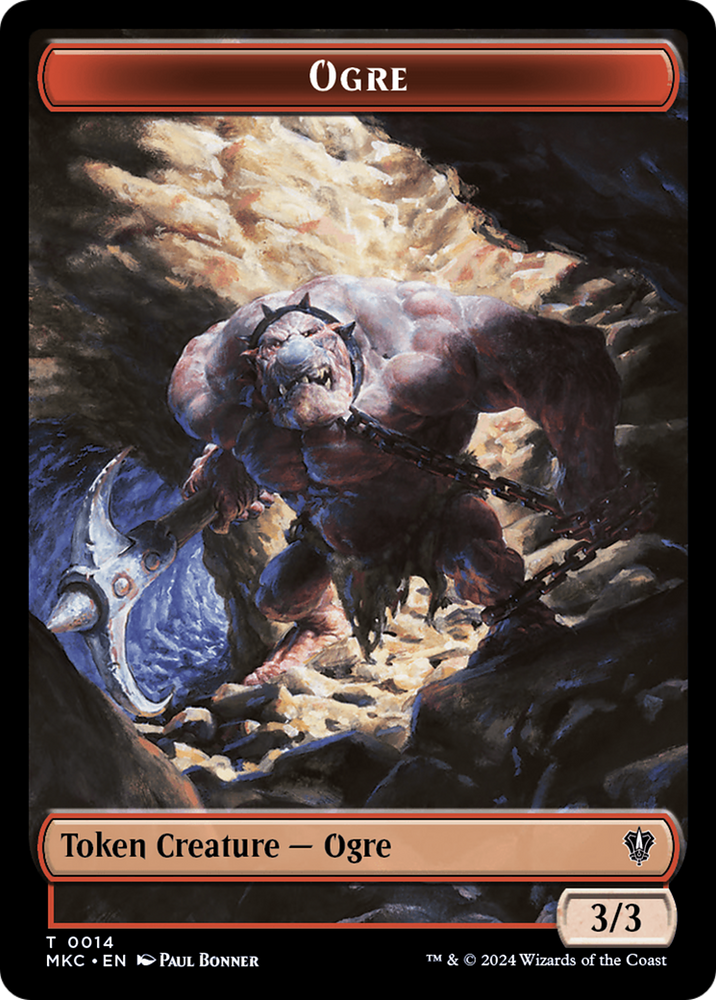 Soldier // Ogre Double-Sided Token [Murders at Karlov Manor Commander Tokens] Magic: The Gathering