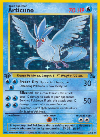 Articuno (2/62) [Fossil 1st Edition] Pokémon