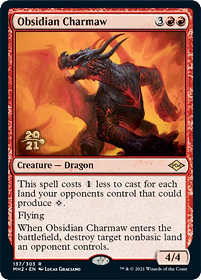 Obsidian Charmaw [Modern Horizons 2 Prerelease Promos] Magic: The Gathering