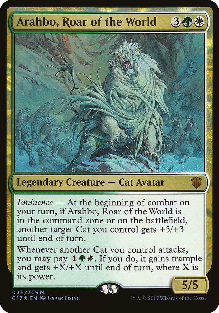 Arahbo, Roar of the World (Oversized) [Commander 2017 Oversized] Magic: The Gathering