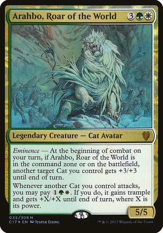 Arahbo, Roar of the World (Oversized) [Commander 2017 Oversized] Magic: The Gathering
