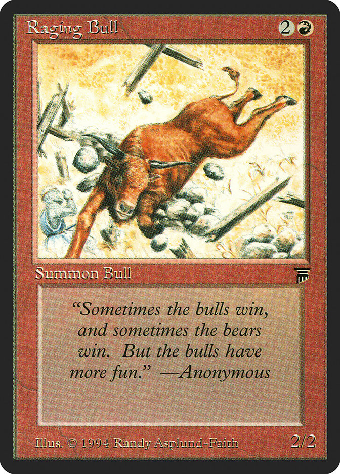 Raging Bull [Legends] Magic: The Gathering