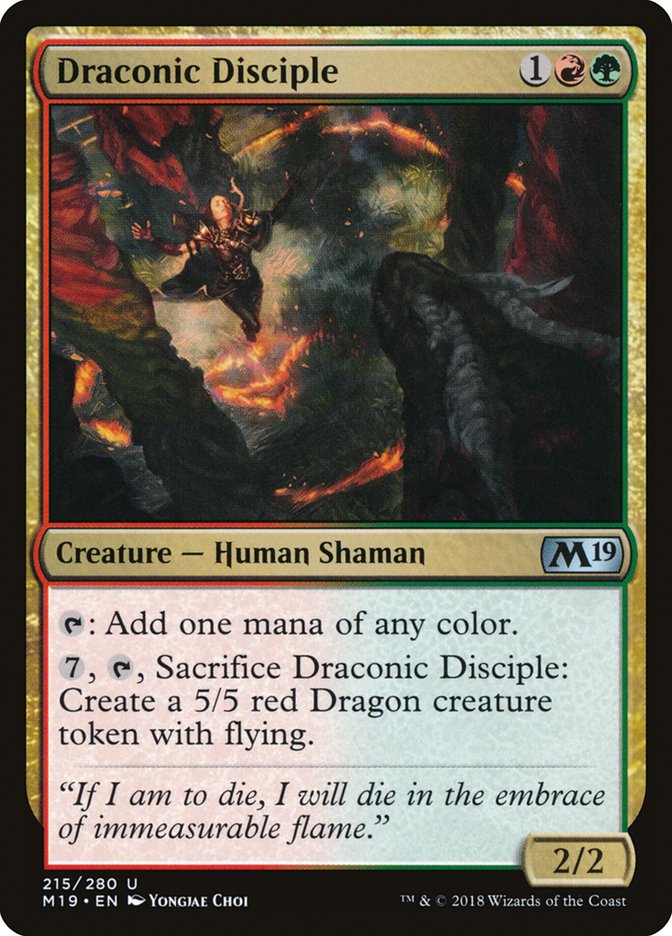 Draconic Disciple [Core Set 2019] Magic: The Gathering
